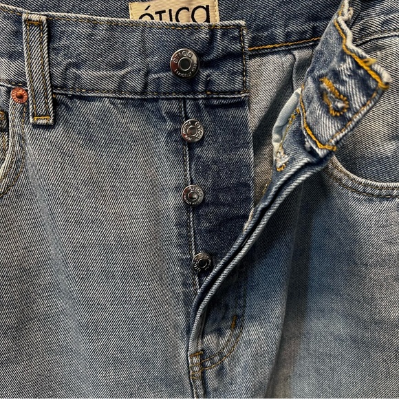 Etica Jeans Eco Friendly High Rise Ultra Baggy Extra Wide Leg Button Fly NWT 28 - Picture 7 of 7